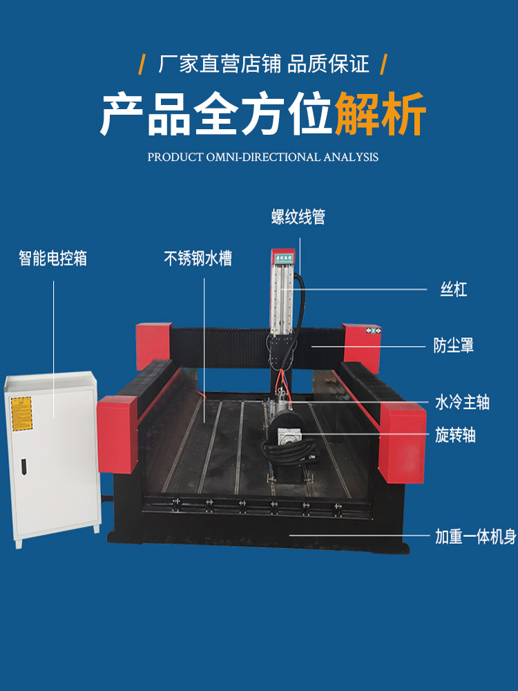 重型石材雕刻机1325数控全自动石碑立体石头大理石刻字电脑雕刻机 - 图1