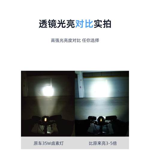 电动车超亮强光led前大灯48v60v96防水通用外置改装摩托车12v射灯 - 图1