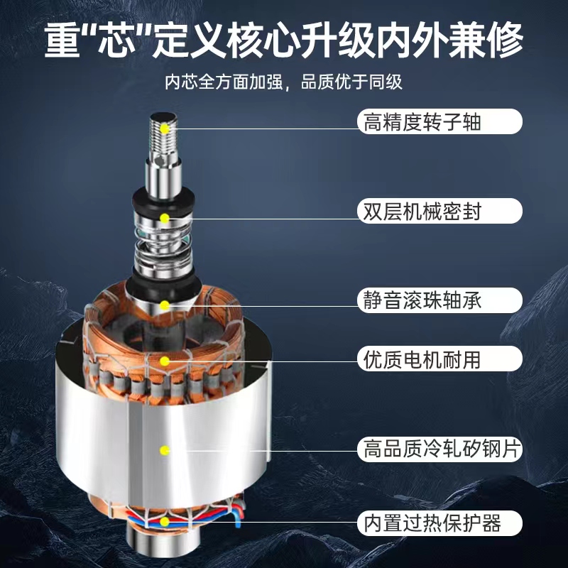 大元潜水泵220V家用小型滴灌抽水机高扬程380v三相农用灌溉污水泵