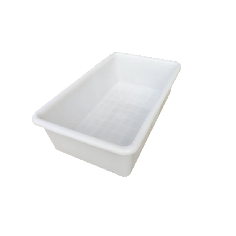 PE酒店收餐盆加厚长方形塑料白盆洗菜养龟缸PP碗筷收纳胶框食品级 - 图3
