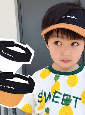 春夏儿童空顶帽遮阳男女孩鸭舌帽