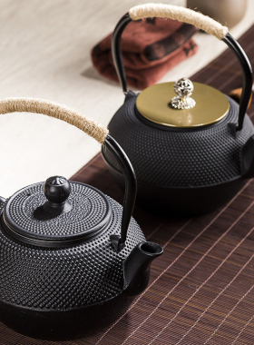 【可开票】书房茶室铸铁茶壶摆件