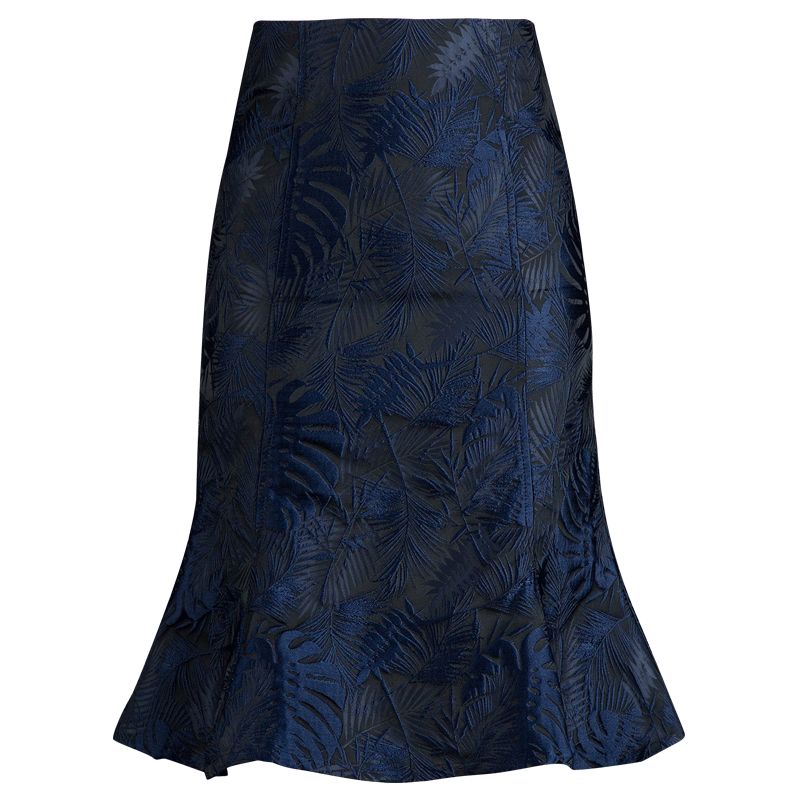 鱼尾秋冬包臂裙中长款包臀绣花包裙 都孜妮半身裙