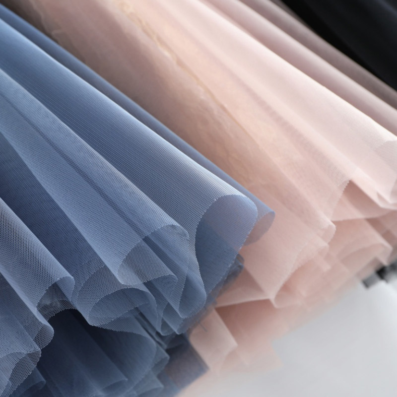 粉色纱裙显瘦胯大百褶a字半身裙 都孜妮半身裙