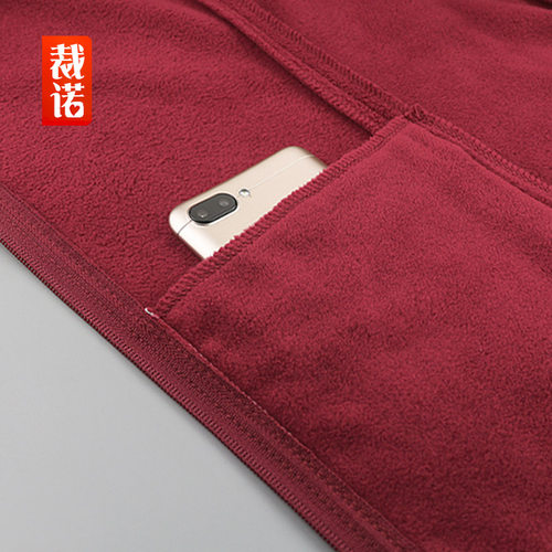 裁诺摇粒绒外套女春秋季无帽加绒夹克开衫抓绒运动服宽松女装上衣 - 图2