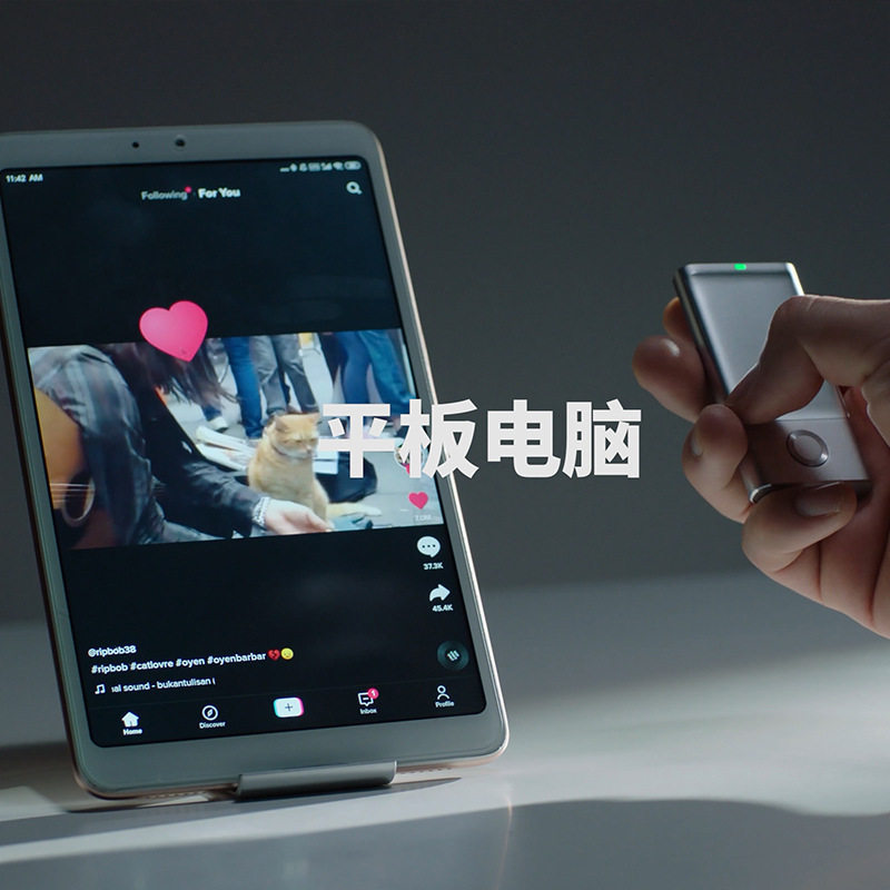 CheerTOK智能手机遥控器空气鼠标触控板折叠屏手机平板电脑伴侣移动办公商务演示遥控蓝牙平板手机抖音翻页