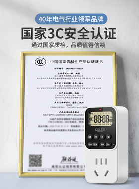 德力西定时器插座电动车防过充