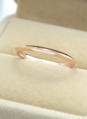 简约男女钛钢指环光面质感不掉色