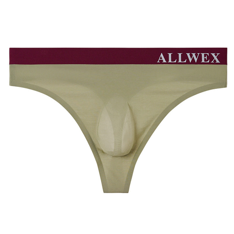 男士冰丝丁字裤性感撞色低腰无痕轻薄透气凸囊运动内裤欧美T裤,淘宝优惠券,粉丝福利购,淘宝优惠卷