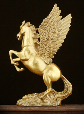 黄铜飞马中式风桌面办公室装饰品