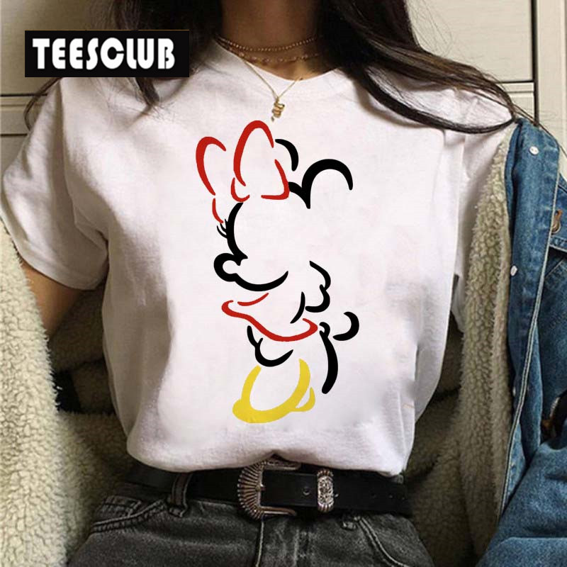 Cartoon Mouse T shirt Women 超火卡通老鼠T恤短袖游乐园亲子装