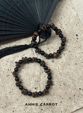 清冷高级感~咖啡豆黑玛瑙手串
