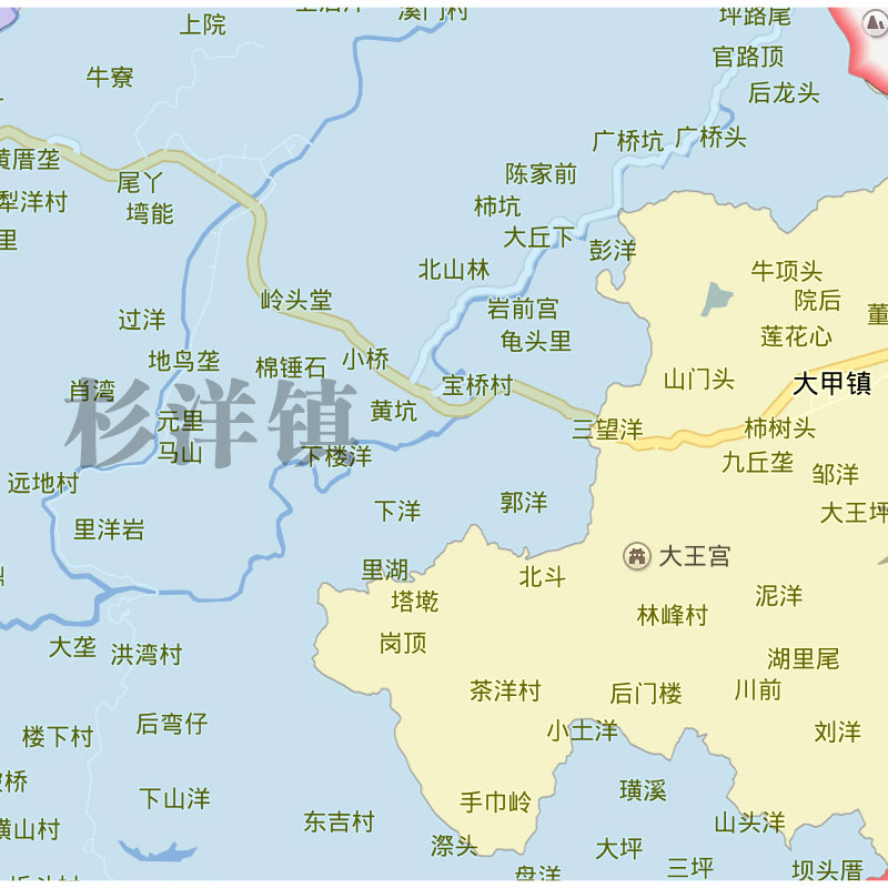 古田县地图1.15m福建省宁德市折叠版客厅办公室地理图墙面贴画 - 图2