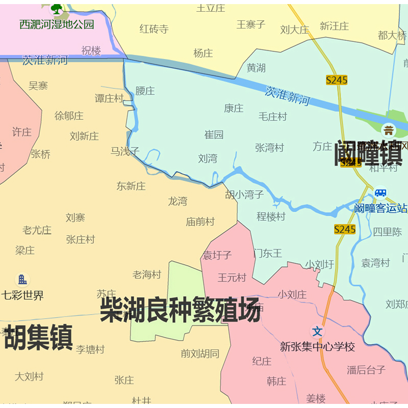 利辛县地图1.15m折叠版亳州市安徽省初中小学生成人书房装饰画 - 图1