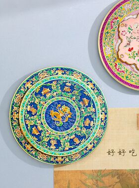 山城文创丨故宫博物馆莲华龙瑞旋转金属磁贴冰箱贴北京旅游记念品