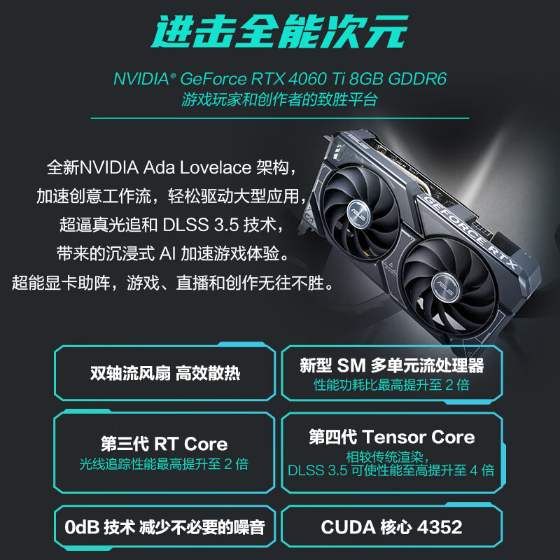 华硕天选X2024 电脑台式机14代酷睿RTX4060Ti/RTX3060独显游戏电竞主机台式电脑全套办公设计整机 - 图2