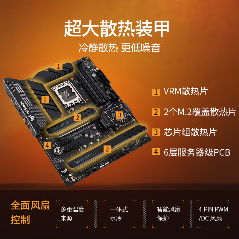 Asus/华硕TUF GAMING Z790-PLUS WIFI台式机电脑主板官方旗舰店 - 图1