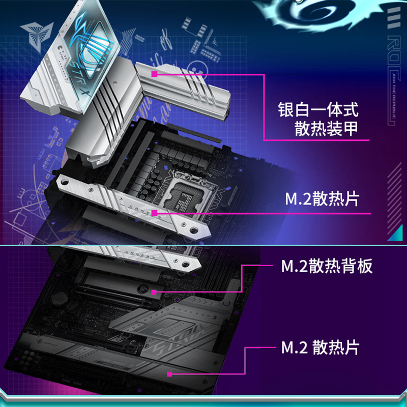 Asus/华硕吹雪ROG STRIX Z790-A GAMING WIFI D4台式机主板旗舰店 - 图1