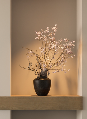 仿真花假花客厅高级玄关花艺仿生插花绿植中式摆件自然风桌花装饰