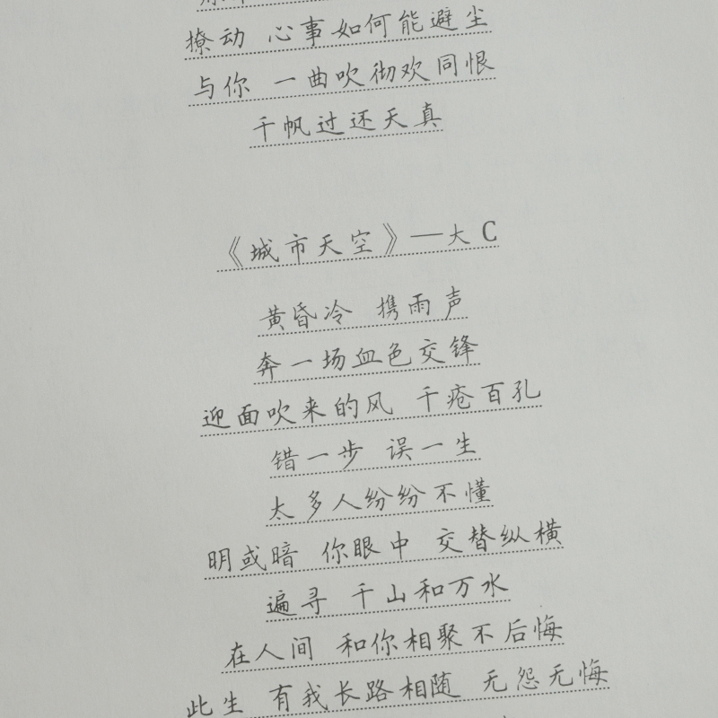 原耽练字帖广播剧语录歌词周边女生正楷瘦金体行楷钢笔临摹写字帖 - 图2