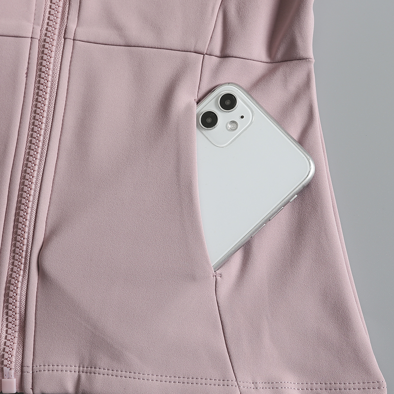 瑜伽服女春夏立领拉链外套修身防晒显瘦长袖高端跑步运动健身上衣 - 图2