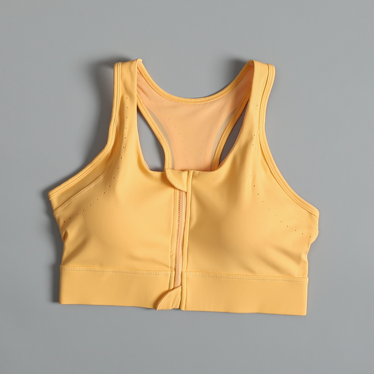 运动内衣女前拉链高强度防震聚拢健身文胸新款跑步防下垂瑜伽背心 - 图0