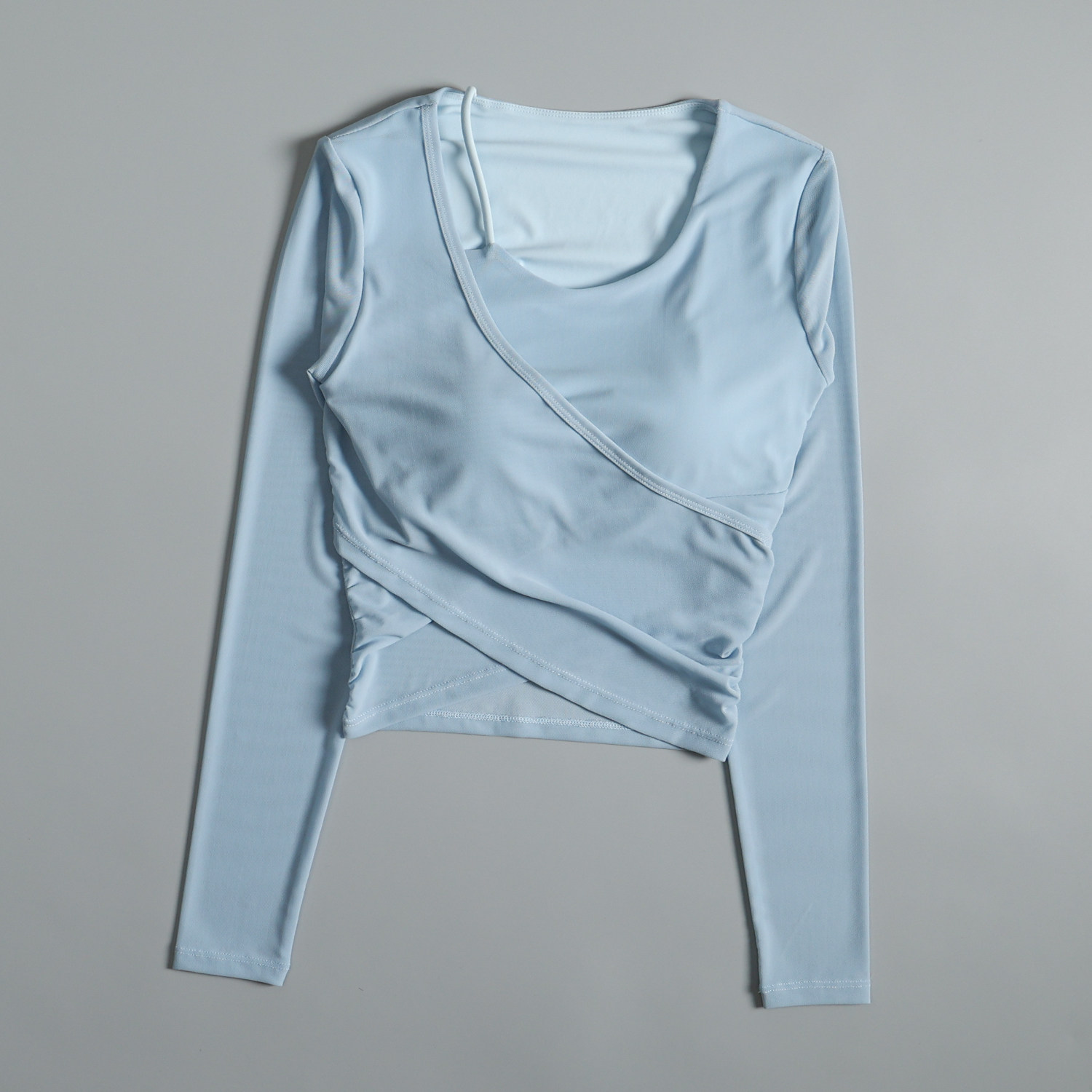 带胸垫瑜伽服长袖女秋冬季高颜值网纱跑步运动上衣普拉提健身T恤,淘宝优惠券,粉丝福利购,淘宝优惠卷