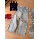 Q36 Retro Washed Wide Leg Jeans Women's Spring and Summer Thin Loose Hip Covering Versatile Slim High Waist Pants