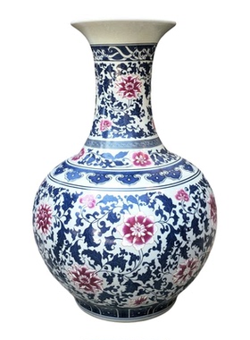 大花瓶家居客厅缠枝莲景德镇瓷器