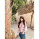 ບັນຍາກາດຫວານໆ ເສື້ອ chiffon lace ຄໍ V