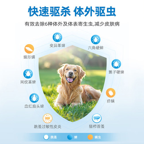 贝卫多狗体外驱虫药除蜱虫跳蚤犬用体内外一体蛔虫钩虫体内打虫药 - 图0