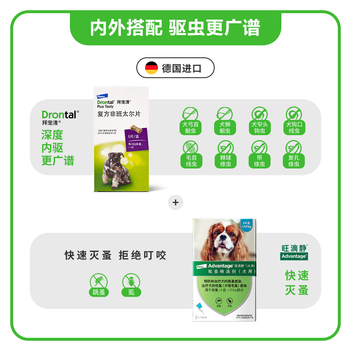 拜耳拜宠清狗体内驱虫药狗体内体外一体驱虫幼成犬用打虫药福来恩,淘宝优惠券,粉丝福利购,淘宝优惠卷