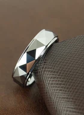 男士钨金戒指指环限量钨钢刻字