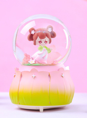 唯美梦幻星海胧月水晶球音乐盒