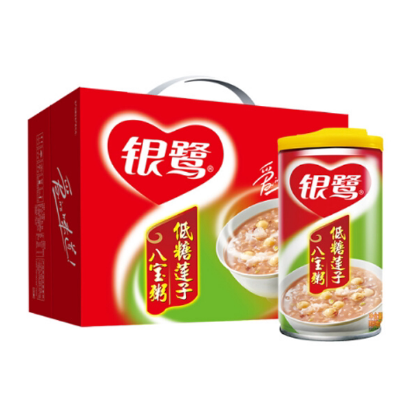包邮银鹭八宝粥速食粥低糖莲子360g 12罐整箱