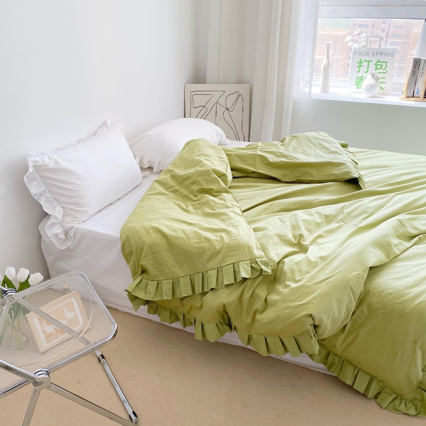 奶油系房间 百搭基础款全棉纯色被套定制单件被罩单双人 低饱和度,淘宝优惠券,粉丝福利购,淘宝优惠卷