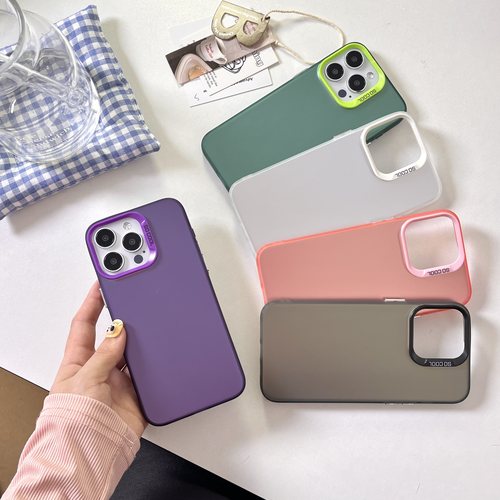 适用苹果 iPhone17 16E 17PROMAX彩银手机壳苹果AIR15 14 13PRO镭射imd壳iphone12 1116PLUS纯色磨砂肤感套 - 图1