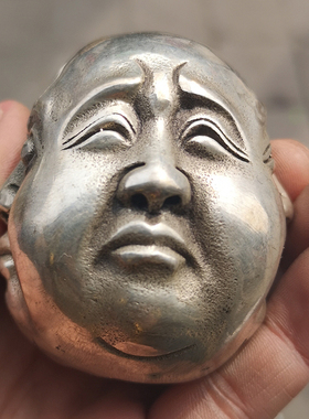 四面佛喜怒哀乐手把件仿古铜器