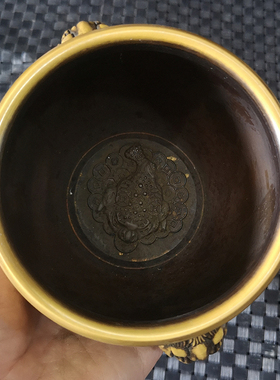 纯铜金蟾招财镇宅大小号水缸古玩