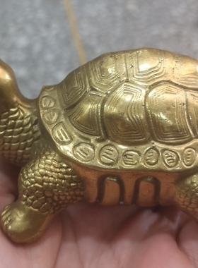 黄铜龟摆件纯铜龟礼品工艺品中式风长寿水神龟装饰材料礼品