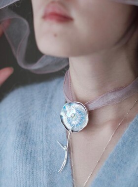 999银高温珐琅原创设计蒲公英