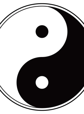 太极阴阳鱼贴纸阴阳八卦图贴纸