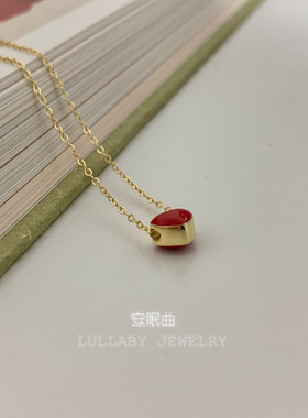 安眠曲纯银女小胖墩爱心项链