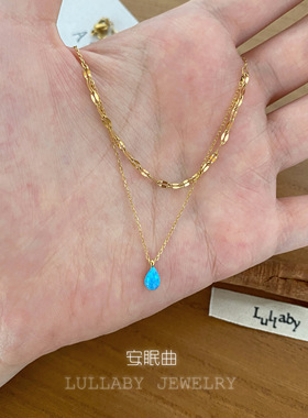 「清迈日记」双层水滴钛钢项链