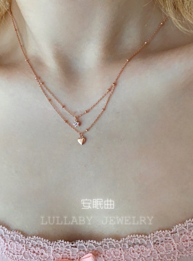 安眠曲s925纯银星星爱心项链