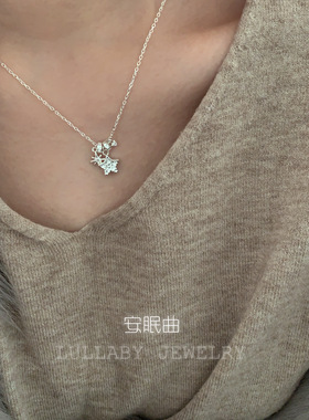 不掉色S925五角星毛衣链轻奢