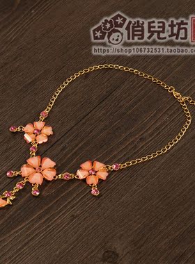 花瓣眉心坠耳夹古装汉服配饰新品