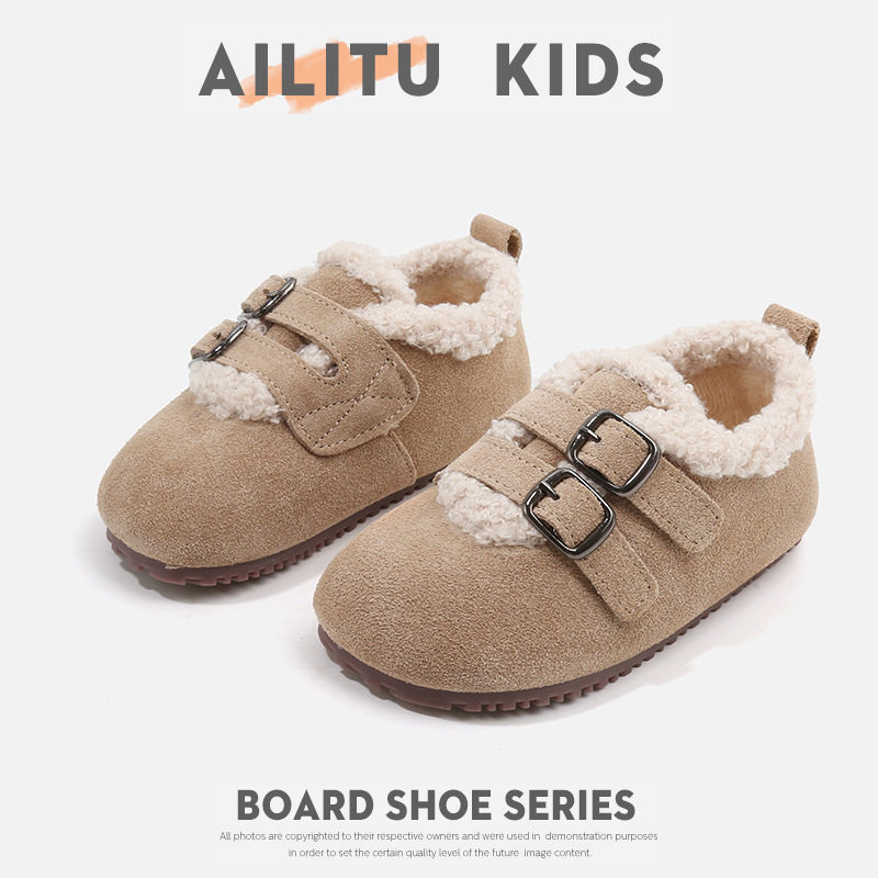 儿童鞋子2025冬季新款女童勃肯鞋加绒豆豆鞋男童女宝宝棉鞋毛毛鞋,淘宝优惠券,粉丝福利购,淘宝优惠卷