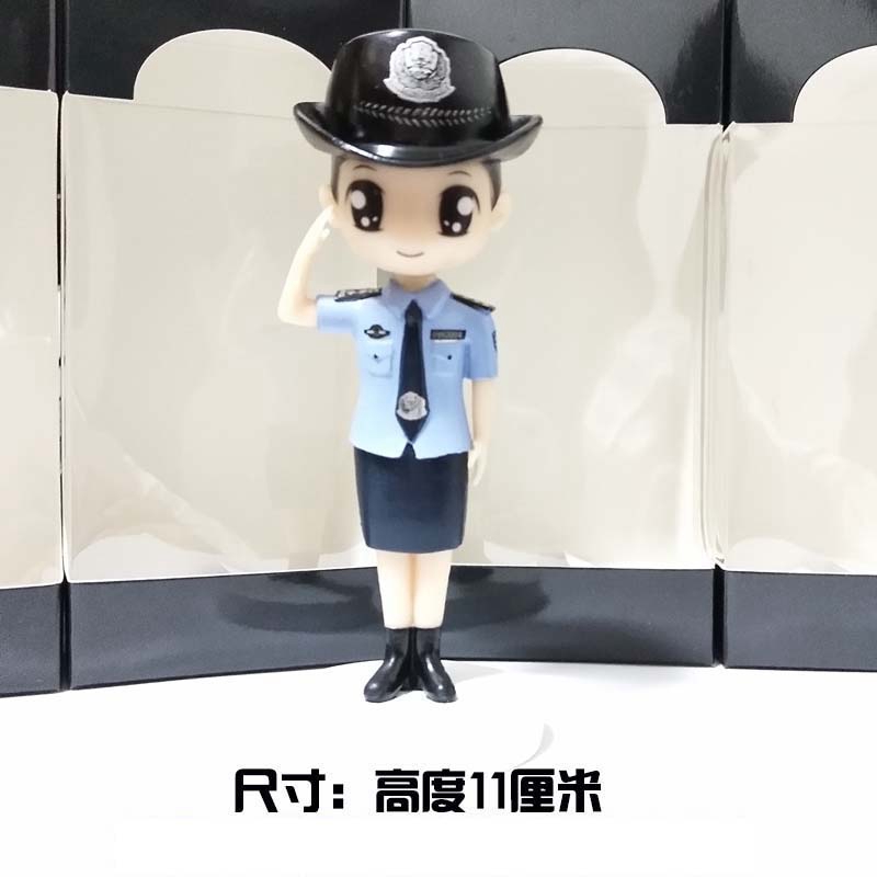 警察手办交警公仔模型人偶玩偶公安叔叔汽车车载摆件 - 图1