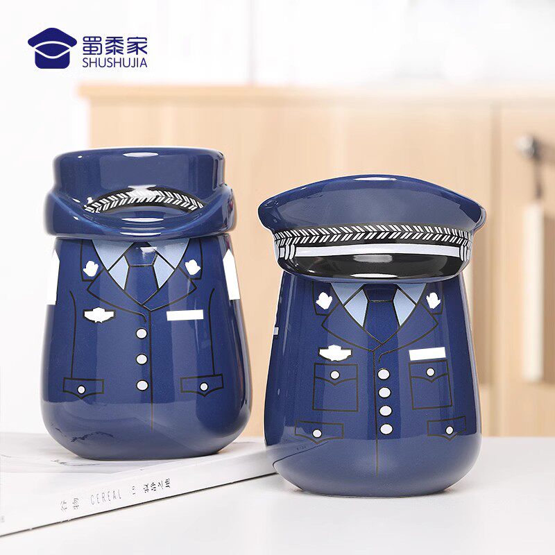 蜀黍家水杯制服陶瓷茶杯家用礼物礼品耐高温创意马克杯公安杯子,淘宝优惠券,粉丝福利购,淘宝优惠卷